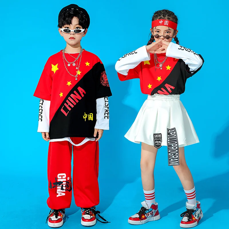 

New year's Day children's performance clothes, cheerleading performance clothes, girls' jazz dance clothes, Chinese style boys'