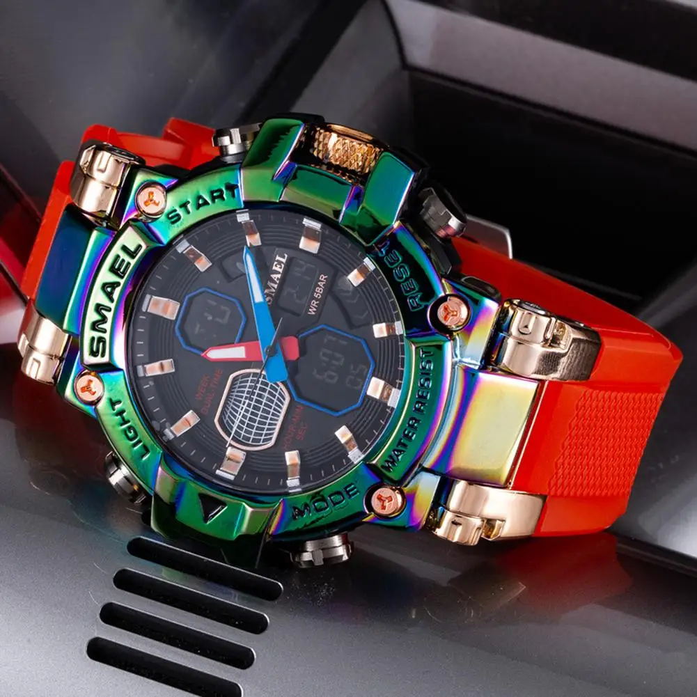 

Solid Fashion Men Cool Digital Watch Alloy Digital Watch Multifunctional for Sports