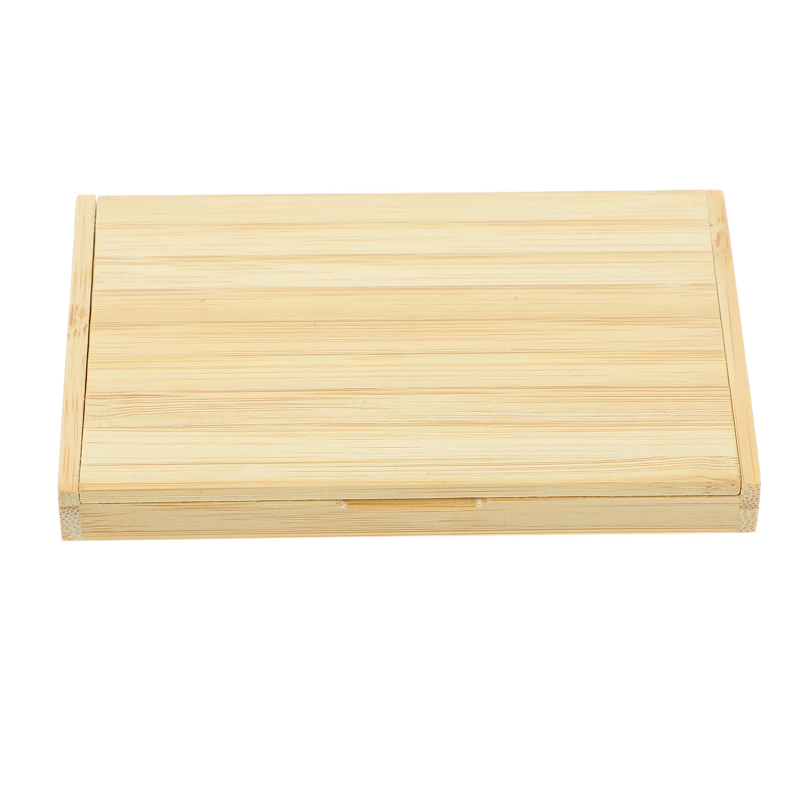 

Bamboo Card Case Index Card Container Flash Card Organizer Business Holder Case
