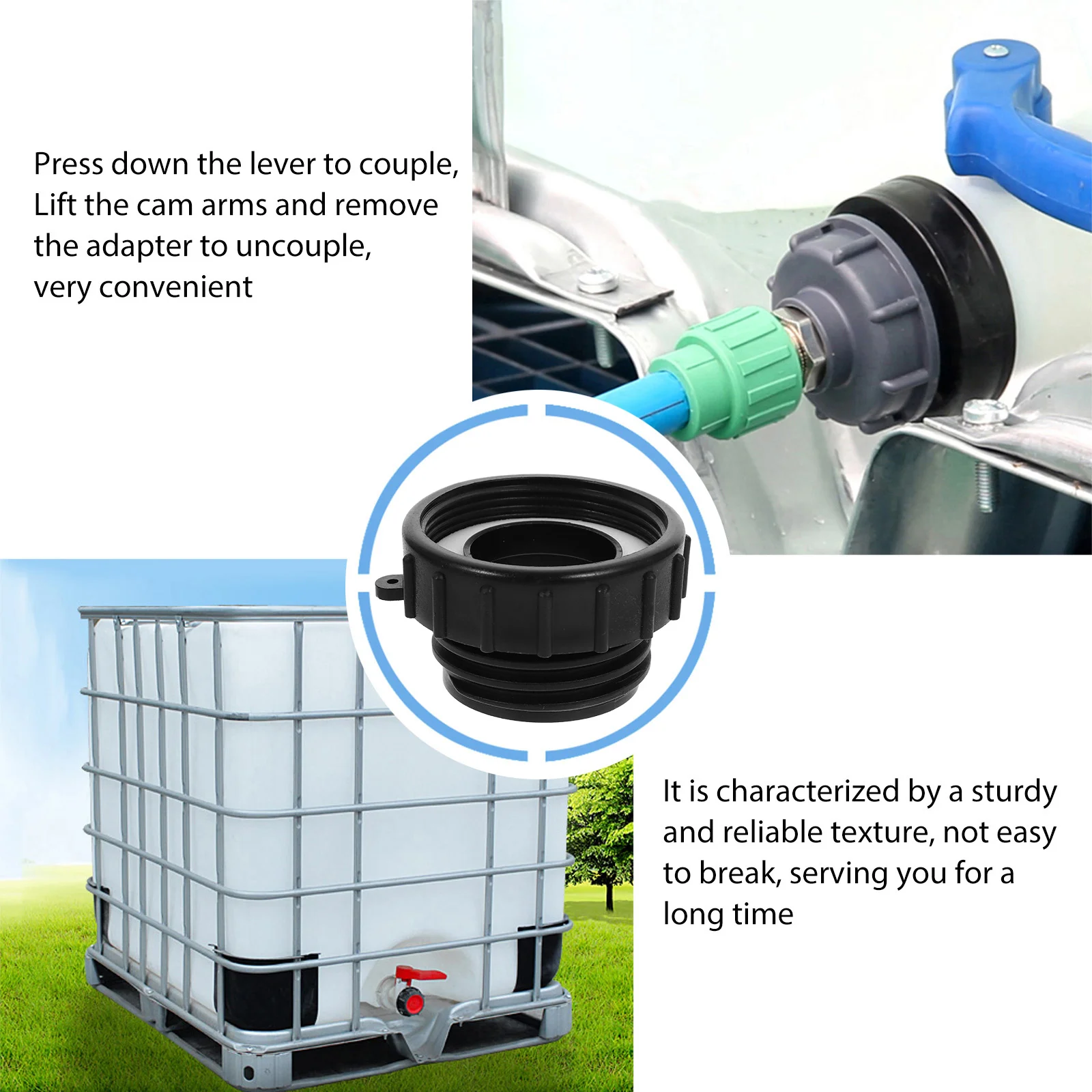 Адаптер клапана Ibc Tote Инструмент для слива бака Водяной шланг Мужской