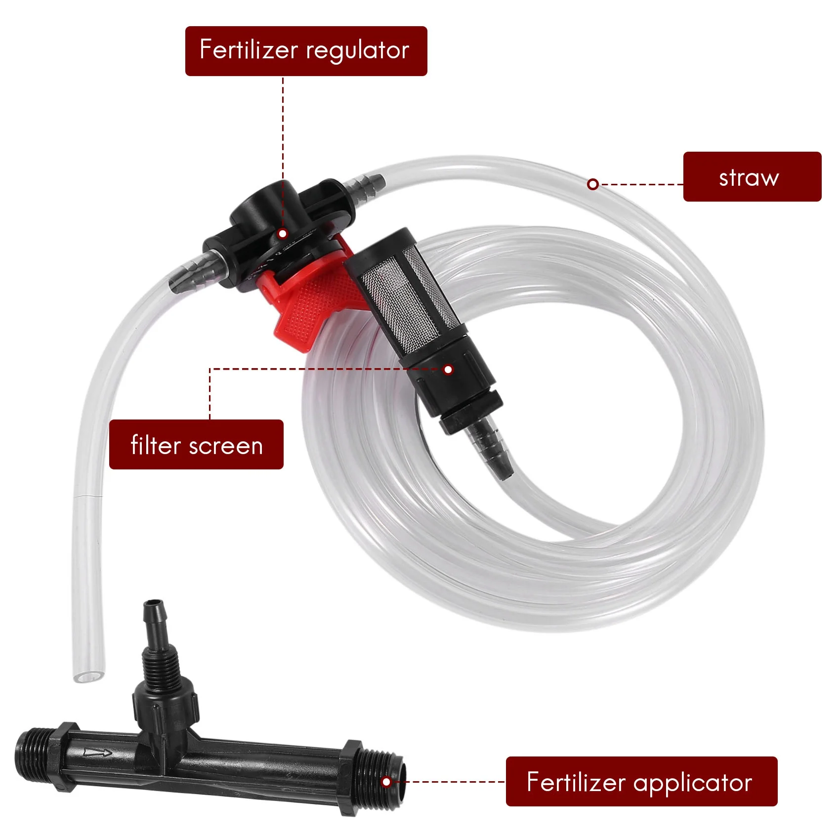 1/2 Garden Irrigation Device Venturi Fertilizer Injector Switch Water Tube Kit | Vacuum Cleaner Parts