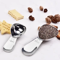 stainless steel measuring spoons two piece set with graduated measuring spoons baking tools coffee milk powder measuring spoons