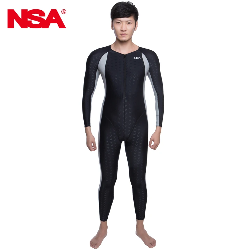 UPF 50+ Lycra One Piece SharkSkin Fabric Professional Swimsuit Rash Guard Full Body Quick-Drying Surfing Beach Wear Bathing Suit