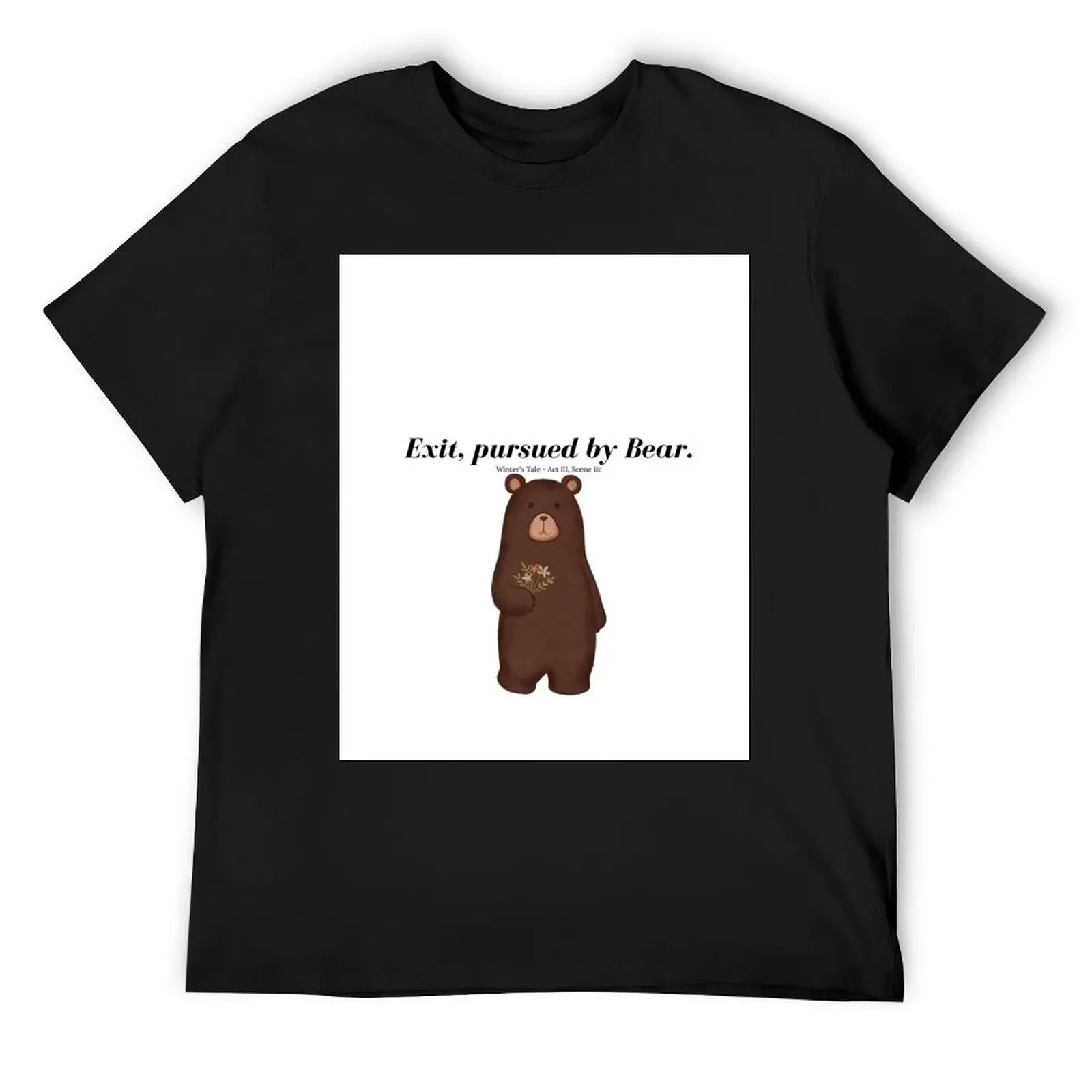 Футболка Pursued By Bear рубашки с изображением аниме футболки рисунком мужские