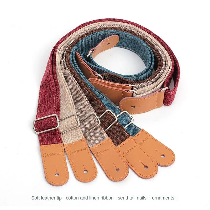 Guitar Strap Multi-Color Guitar Belts Adjustable Pure Cotton Guitar Straps for Bass Acoustic Electric Guitar Accessories Parts