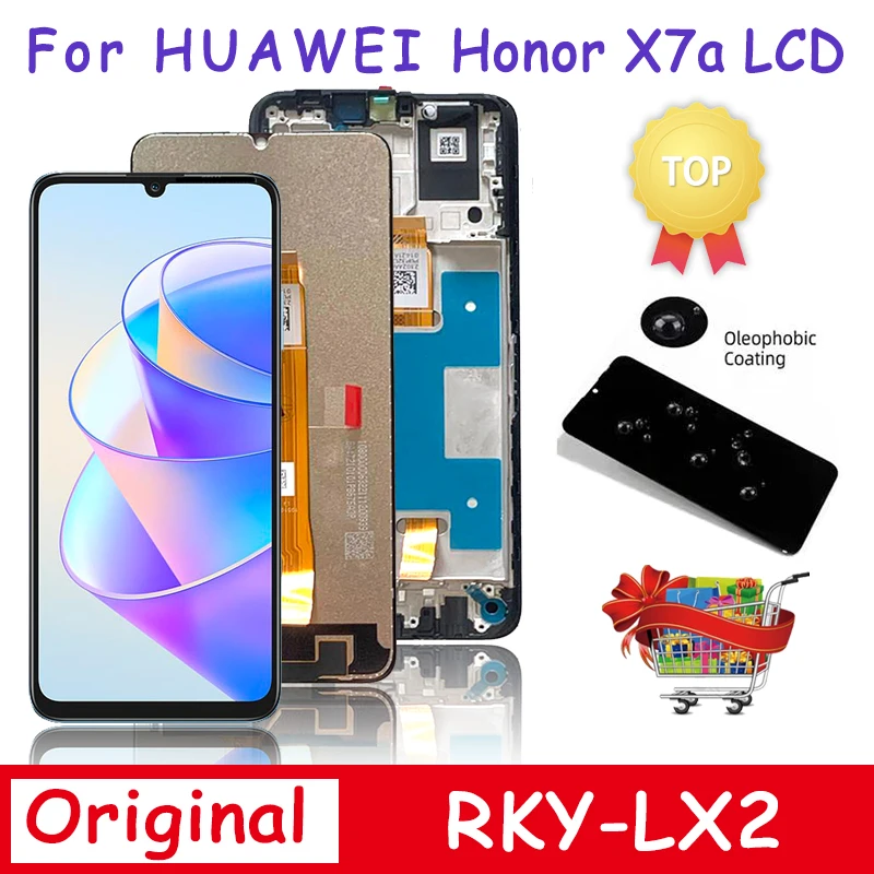 Оригинальный ЖК-дисплей X7A для Huawei Honor X7a RKY-LX2, ЖК-дисплей с сенсорным экраном и дигитайзером в сборе для Honor Play 40 + Play40 Plus, ЖК-дисплей
