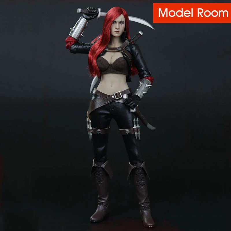 

FIGURECOSER COS001 1/6 Red Hair Blade Girl Figure Model 12'' Male Soldier Action Doll Full Set Collectible Toy