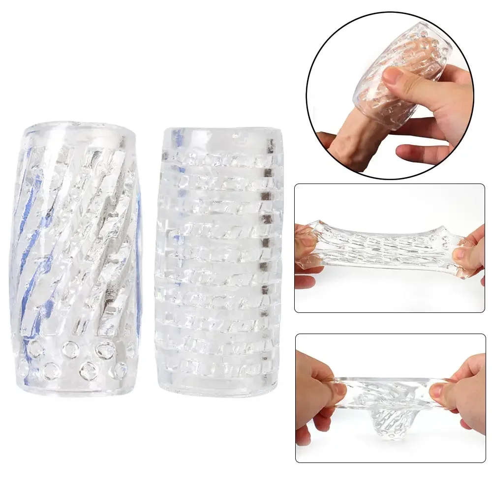 Силиконовый секс-шоп резиновая киска мастурбатор для мужчин прозрачный 18 вагина