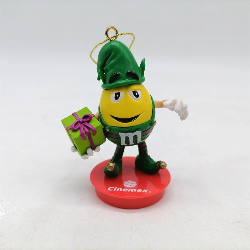

Anime Figure Toy Cute M Jelly Bean Doll Santa Claus Figure Ornaments Pendants Keychain Mr MM Boys Girls Kids Christmas Gifts