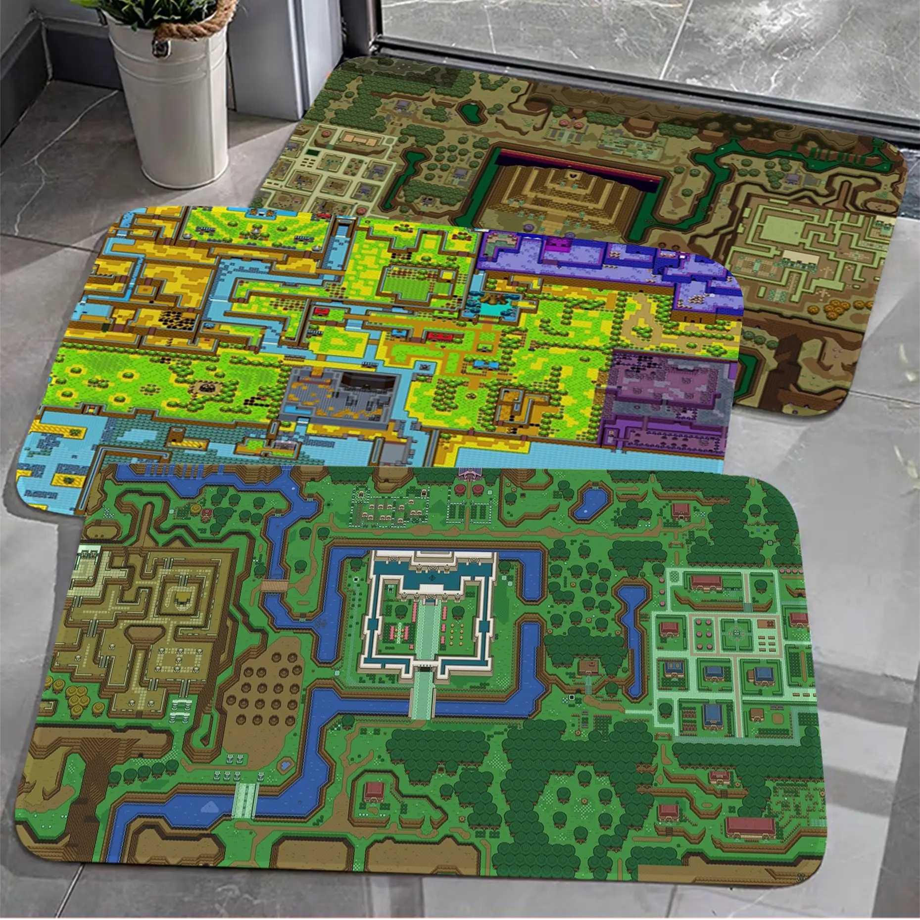 Zelda map Bath Mat Nordic Style Bedroom Living Room Doormat Home Balcony Anti-Slip Hotel Decor Mat