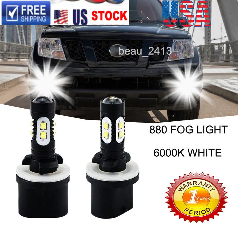 2x 100W  LED Fog Light Bulbs For Chevrolet Silverado 1500 2500 HD 3500 2001-2002