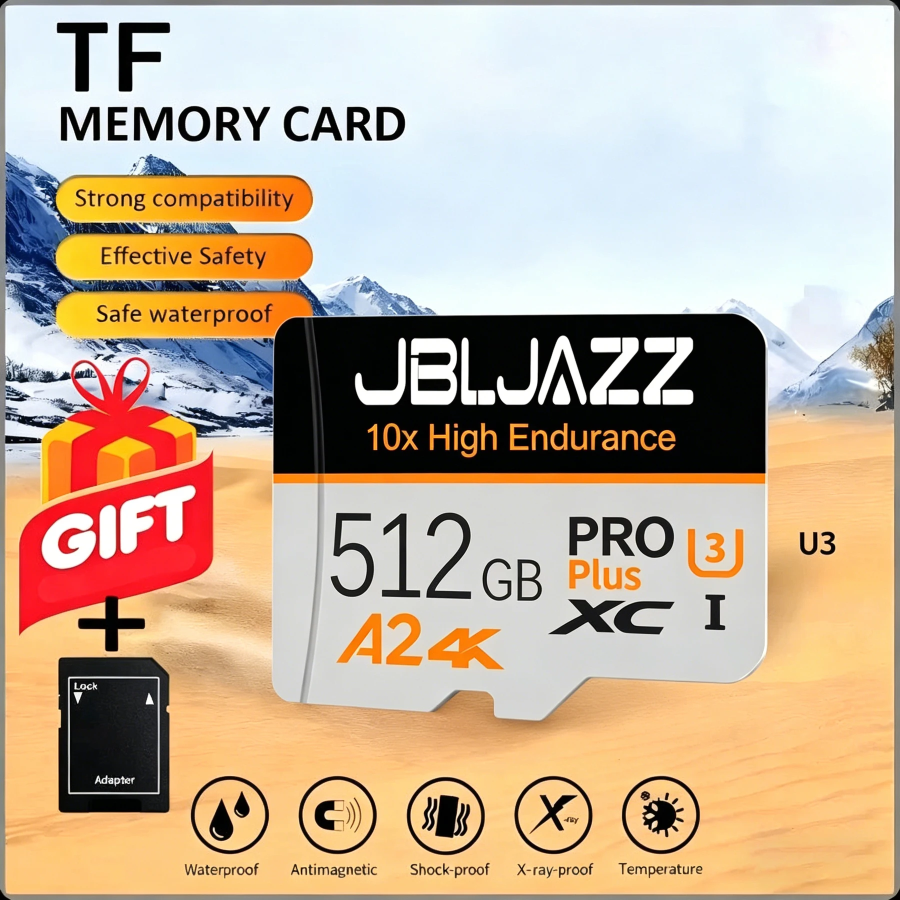 Фото Карта памяти Ultra Micro TF SD 128 ГБ 32 ГБ 64 ГБ 256 ГБ, флеш-карта SD/TF, MiniSD для Xiaomi, ПК, телефона №1