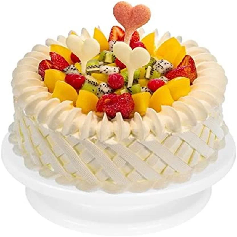 

Cake Decorating Kit With Turntable Cakes Scraper Icing Spatula 6Pcs Baking Tools 11 Inch Rotating Cake Turntable Set 102232