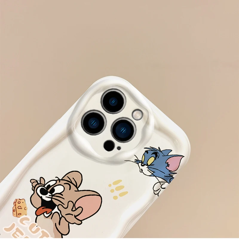 New T-Tom And J-Jerry Couple Phone Case For iPhone 16 Pro Max 15 14 13 12 11 8 7 X XR XS Dustproof Shockproof Cover