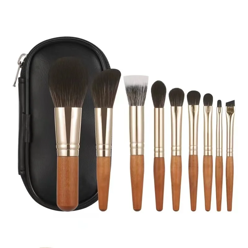 

9pcs Protable Makeup Brushes Set MiniCosmetic Brush Powder Foundation Blush Blooming Eyebrow Eyeshadow Blending Brush Kit Brushe