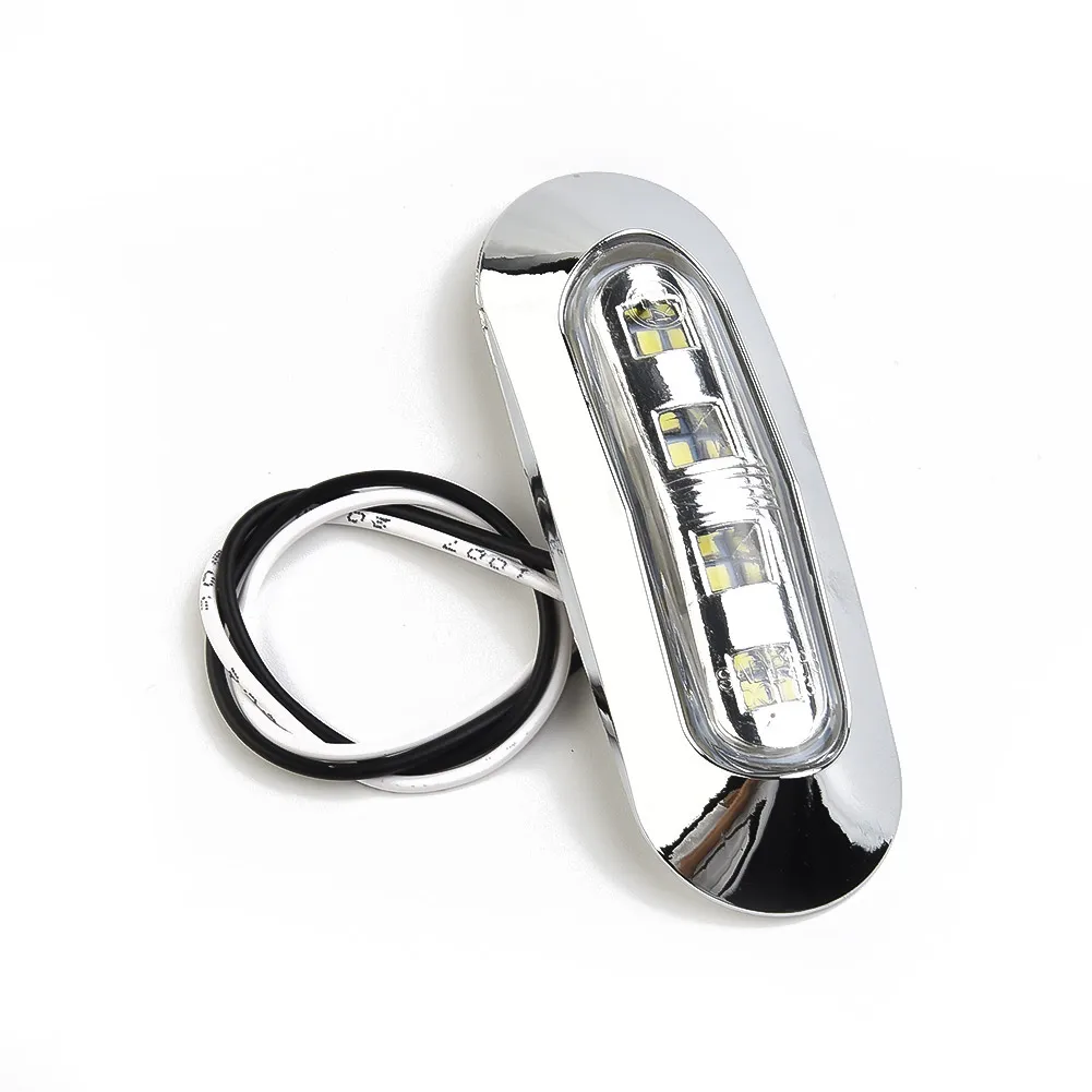 

Universial LED Lights Stair Light Courtesy Lights Cabin Deck Marine Boat PC Lens Set Walkway White 12V -24V 5pcs
