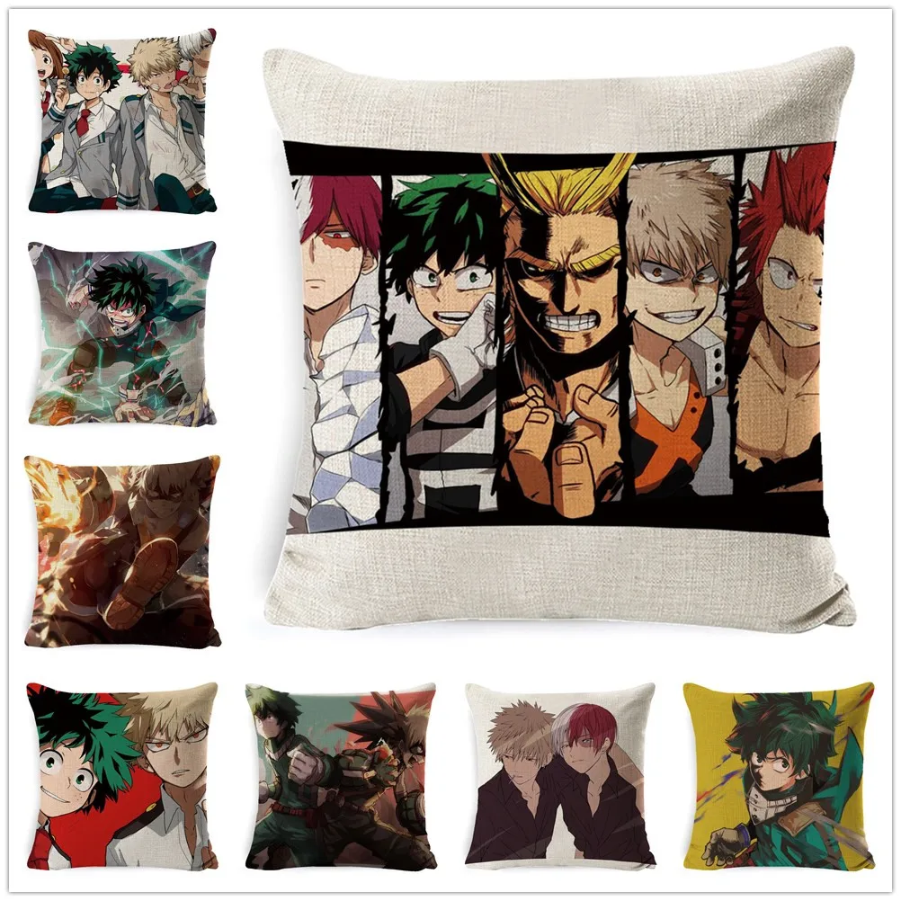 

Наволочки My Boku No Hero Академия Shouta Мультяшные наволочки обнимающая декоративная подушка искусственная кожа Обложка Otaku косплей подарок новинка