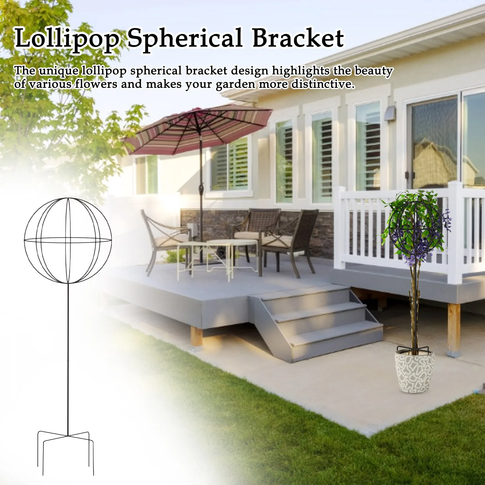 

Spherical Garden Plant Support Large Gardening Climbing Frame Plants Stakes Cages Trellis Support For Vine Rose Peony Flower