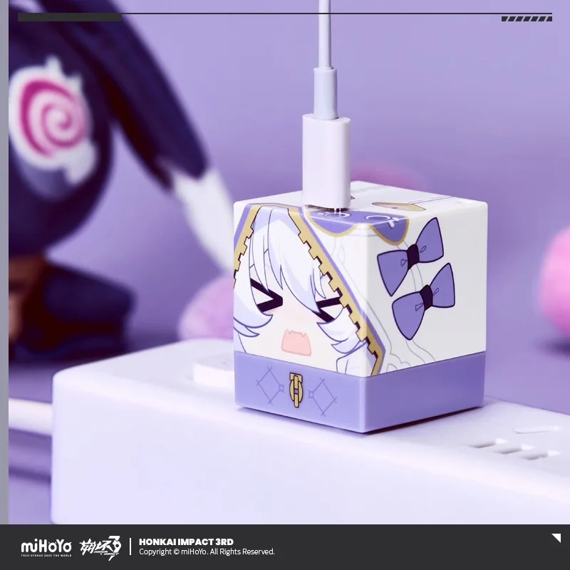 Фото В наличии: Оригинальное зарядное устройство MiHoYo Honkai Impact 3 Theresa Elysia DELIFANG De Cube Fast Charger 35W для косплея, аниме, игр, Type-C, подарок №5