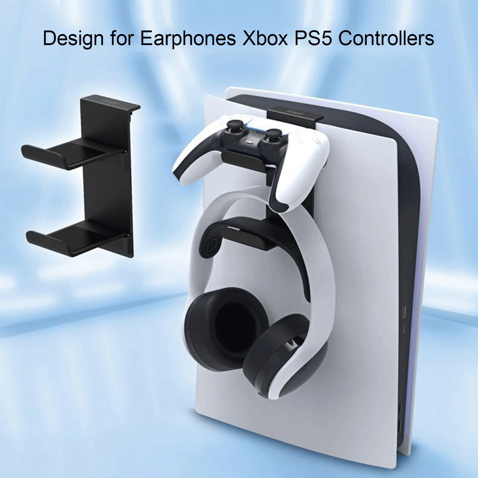 

Вешалка для контроллера Xbox Series X с двумя крючками, держатель для наушников, подставка для хранения для PS5 для геймпада Xbox