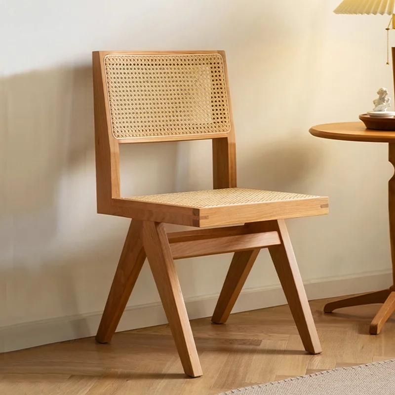 S Nordic Rattan Beach Accent Dining Chairs Wooden Design Mue