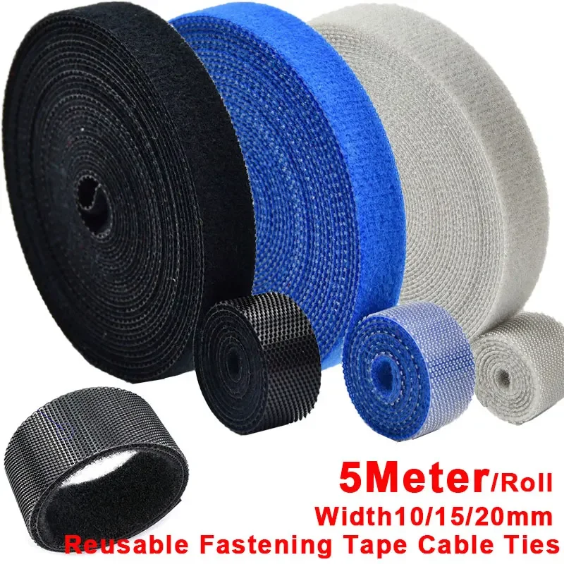 5 м нейлоновая петля с крючком, кабельные ремни, многоразовая крепежная ...