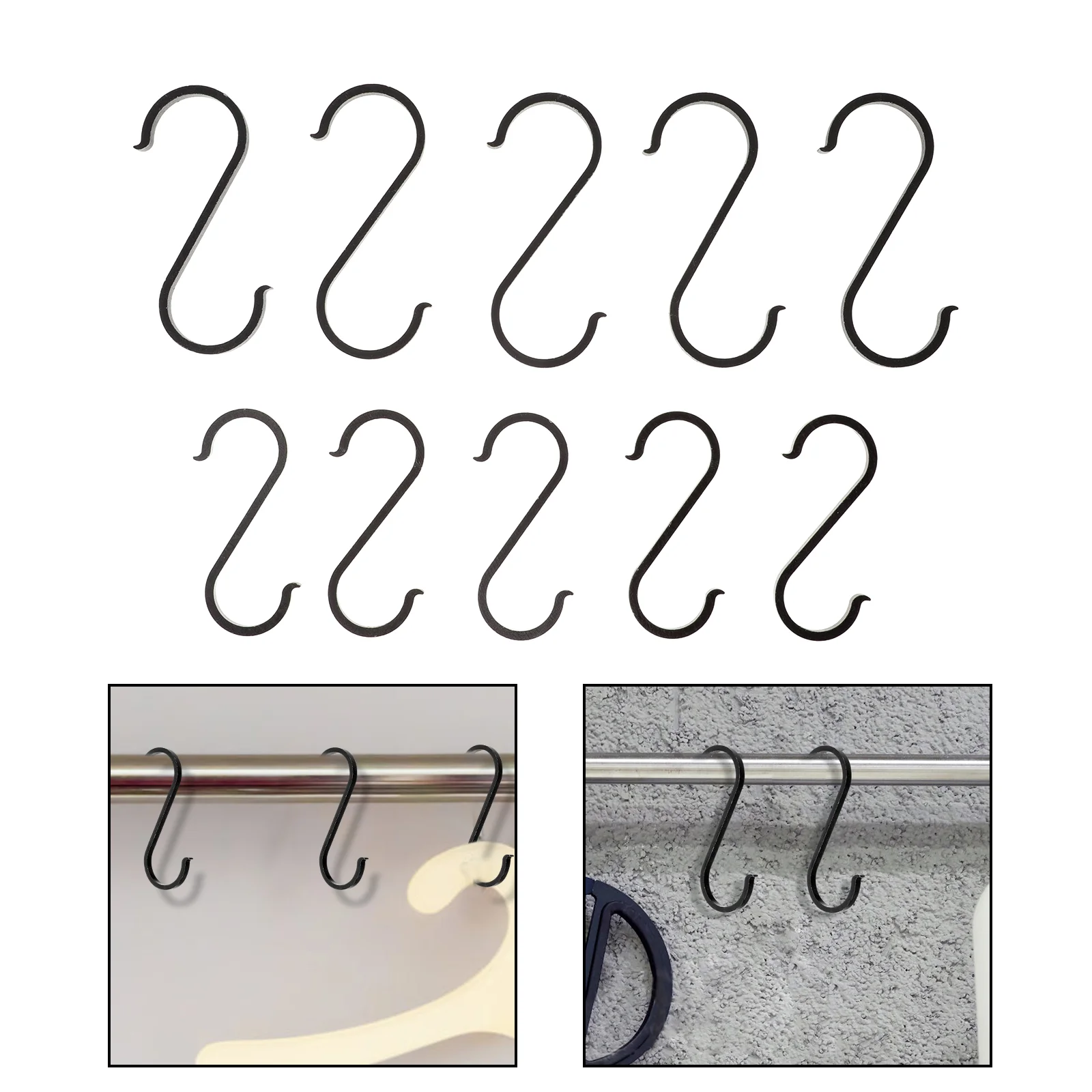 

10Pcs Wall Mount Hooks Multipurpose Hook Kitchen Hanging Holder Hooks for Hanging Clothes for Bedroom Home