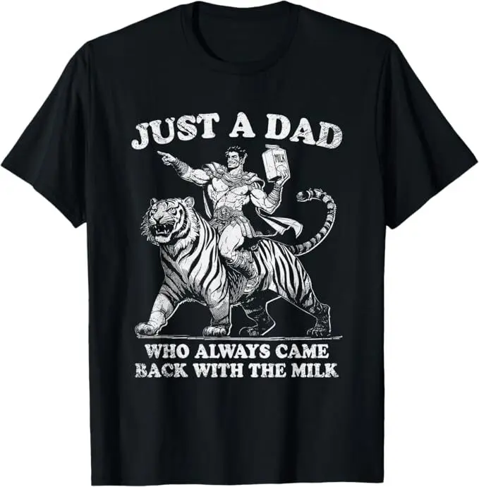 Фото Футболка Just A Dad Who Always Came Back With The Milk №1