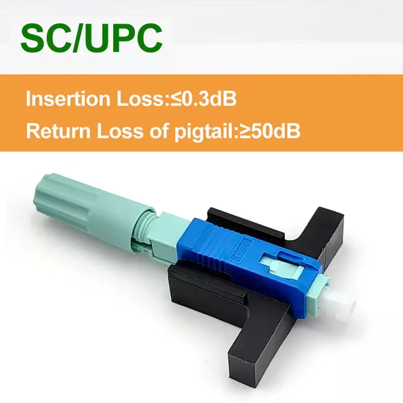 SC UPC Fiber Optic Connector 58mm Single-Mode Optical Fast Connector FTTH Cold Connector Tool Fiber Quick Connector