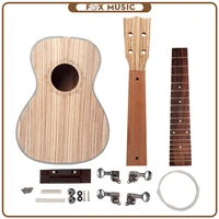 23 inch ukulele diy zebrawood hawaii guitar diy kit sapele wood body rosewood fingerboard w pegs string bridge nut