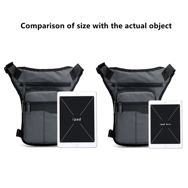 Oxford Cloth Men Design Casual Solid Color Classic Shoulder Sling Bag Fashion Travel Fanny Waist Belt Pack Leg Bag Belt Hip Bag