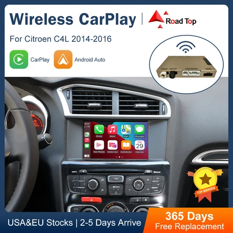 Road Top беспроводной CarPlay для Citroen C4L C5 2014 2015 2016 Android Авто Mirror Link AirPlay функции воспроизведения автомобиля