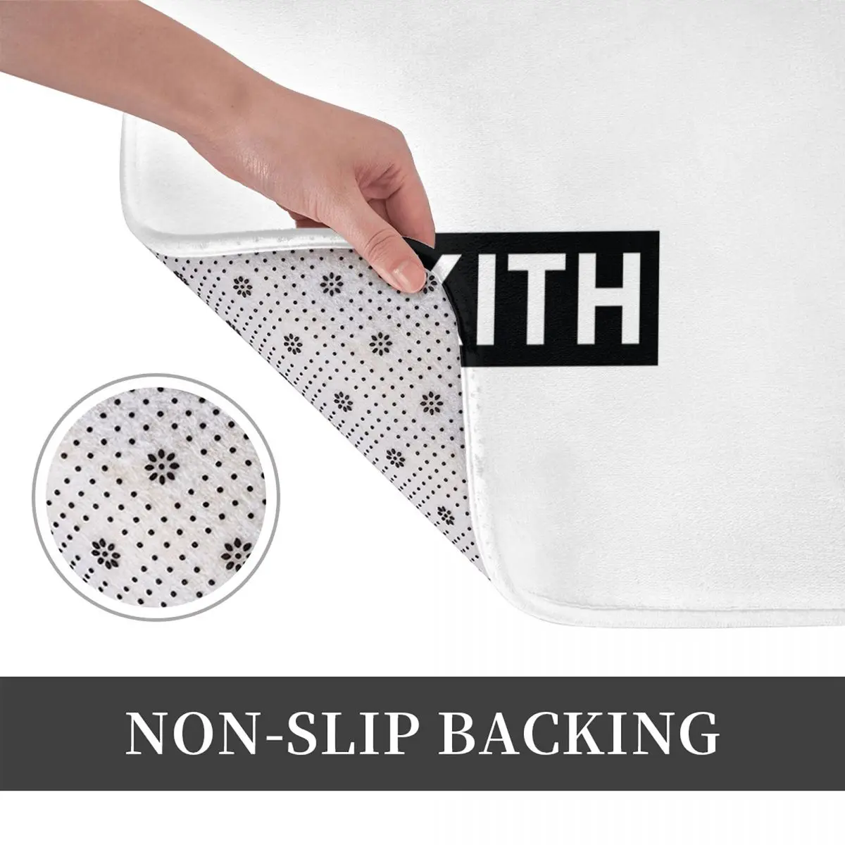 Kith Black Bogo противоскользящий коврик для двери напольный пыленепроницаемый ковер