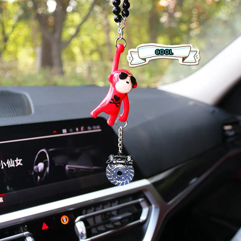 

Monkey Ape Man Rearview Mirror Pendant Car Glasses Sunglasses Monkey Car Hanging Cool Monkey Car Pendant Cute Car Accessories