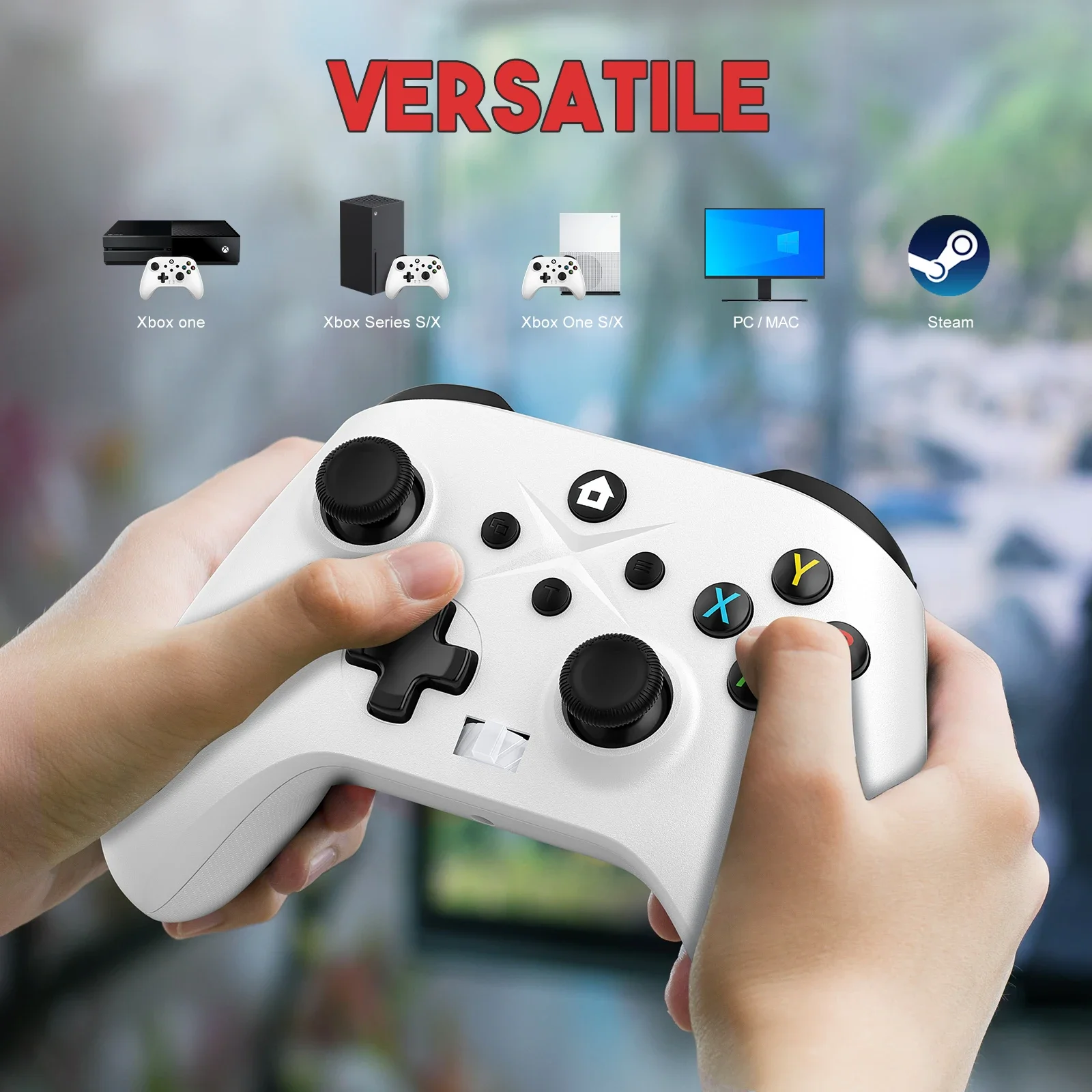 Фото Беспроводной геймпад 2,4G для Xbox ONE/Slim/Series S/X, консольный ПК, джойстик, джойстик с программируемой 6-осевой гироскопической функцией Turbo №4