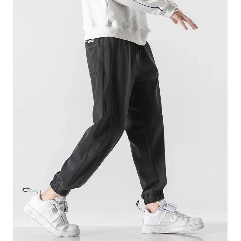 Streetwear Men 2022 New Pattern Loose Recreational Versatile Sweatpants Comfortable Black Casual Pants Autumn and Winter Female
