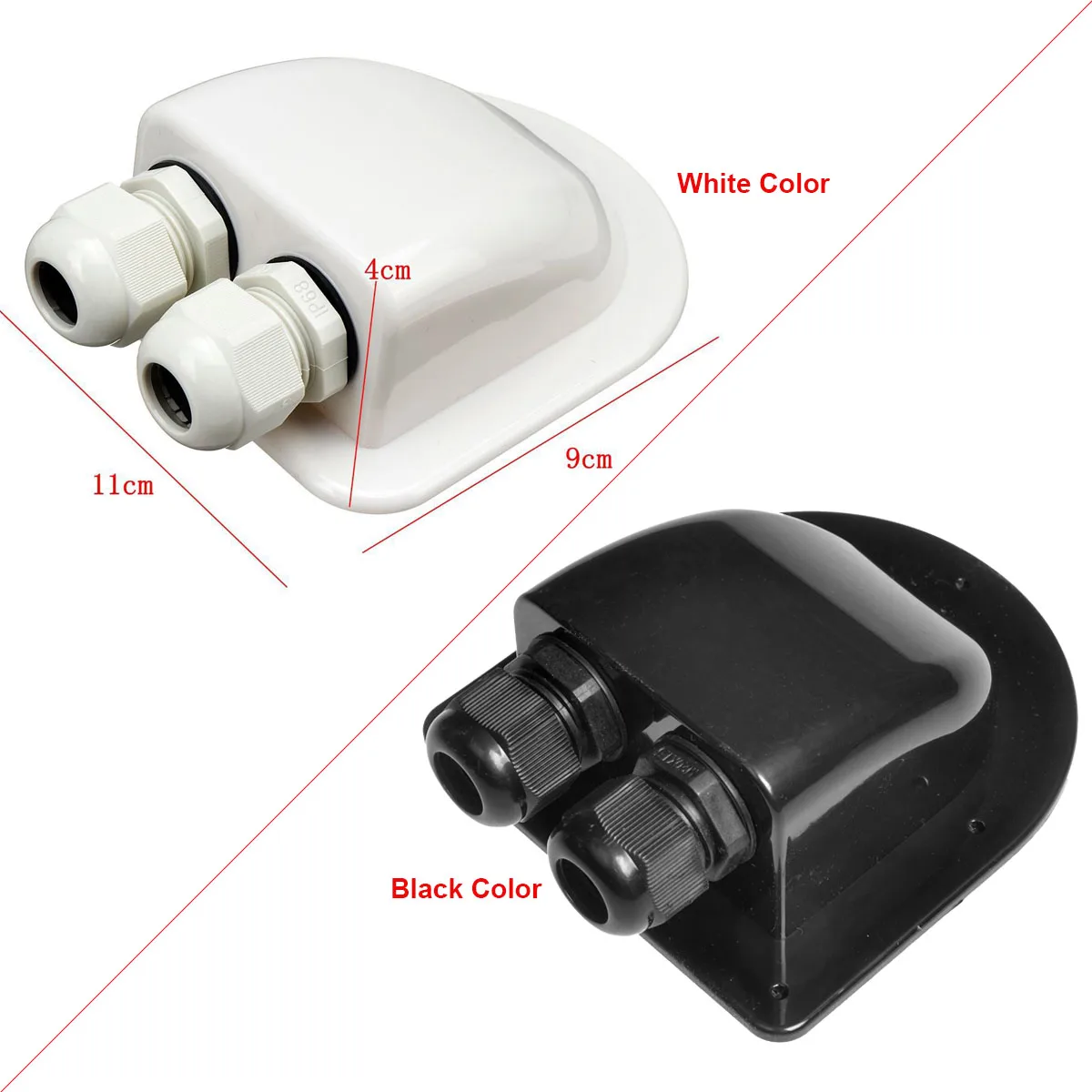 Solar Photovoltaic Plastic Bracket ABS RV Junction Box Roof Waterproof IP68 BougeRV Roof Combiner Box Use For Solar Panel Wiring