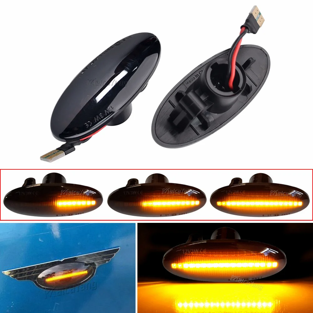 For Nissan Qashqai Dualis Juke Micra March Micra Note X-Trail Dynamic LED Side Light Sequential Blinker Lamp Turn Sigal Light