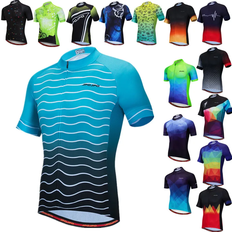 

Ripple Cycling Jersey Tops Men Breathable MTB Bike Jersey Maillot Ciclismo Quick Dry Bicycle Clothing Road Cycling Shirt Man