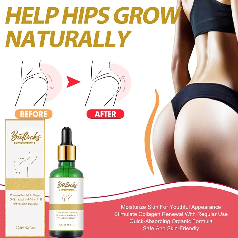 Effective Buttock Enlargement Essential Oil Hips Massage Butt Enlarge Cream Oil Get Bigger Butt Sexy Beauty Big Ass Woman 30ml