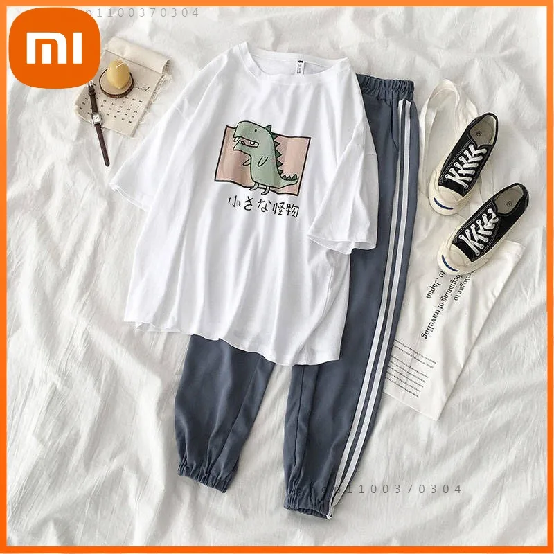 

Xiaomi Home Wear Sleepwear Sets For Women Pijamas Lovely Pattern Pajamas Short Hot Sale Femme Underwear Loungewear