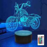 cool motorcycle led night light for kids bedroom decor unique birthday gift for children study room desk 3d lamps motocycle