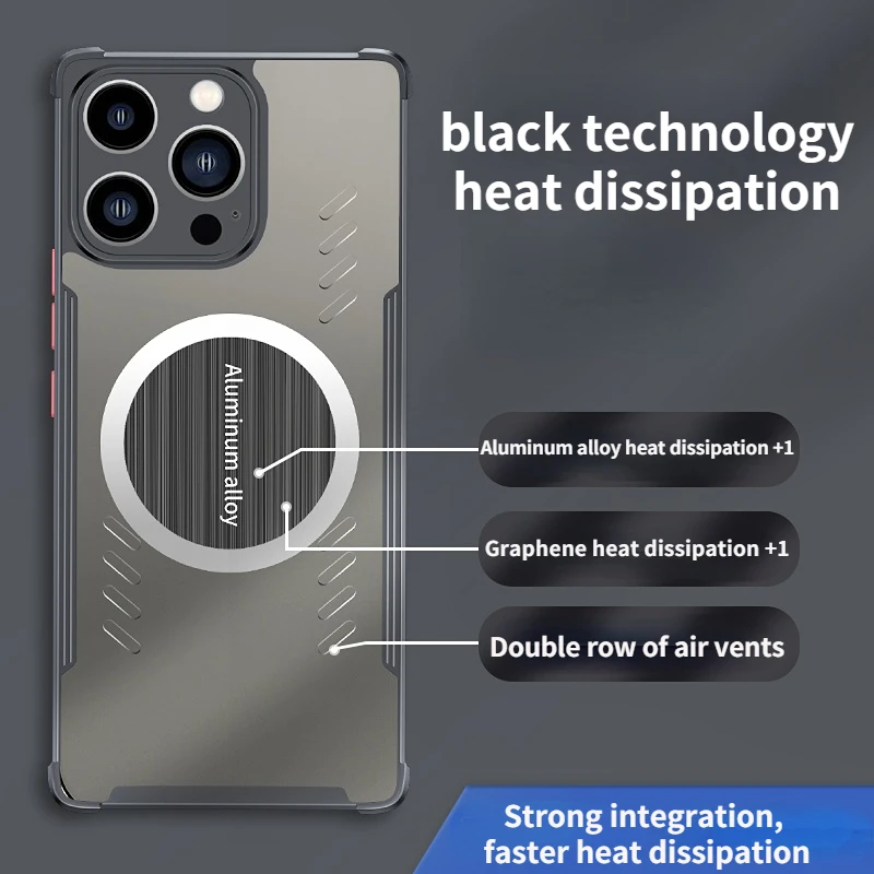 

Графеновый чехол с вентиляционным отверстием для iPhone 13 12 11 Pro Max 12 13 Mini, Воздухопроницаемый охлаждающий чехол для iphone 11 pro max