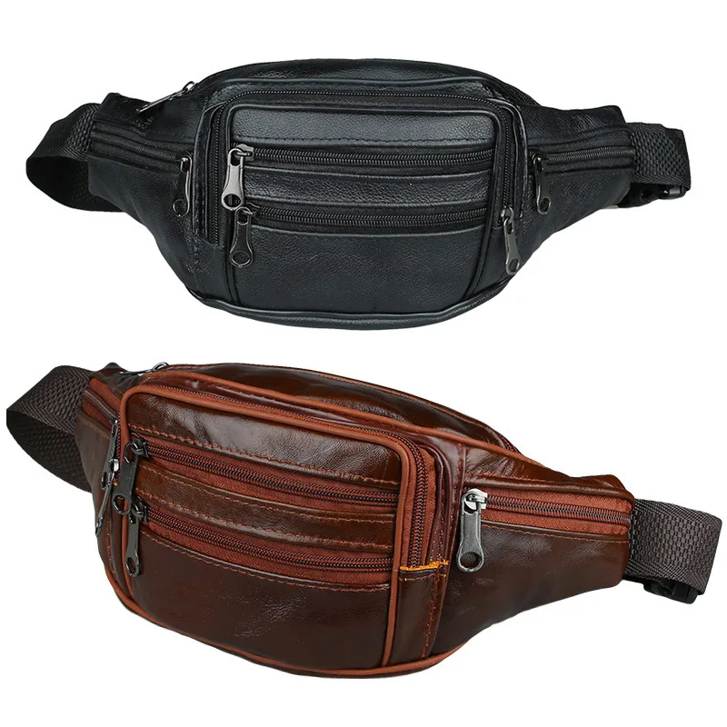 

Fanny Pack Genuine Leather Mens Leather Fanny Pack Waist Bags Waist Bag Holographic Waist Purse Banana Bag Belt Pack Leg