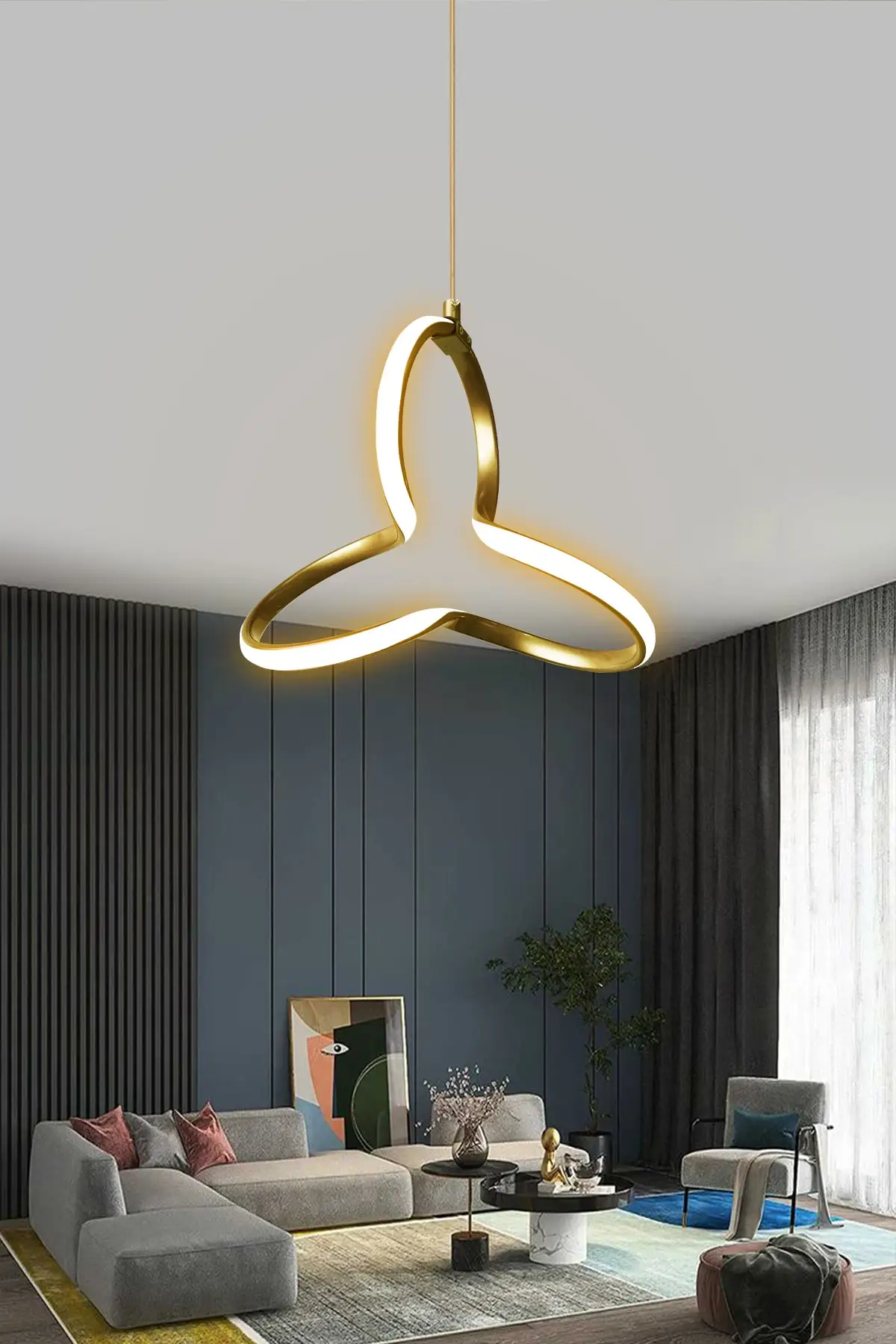 

Modern Sarkit Led Chandelier Gold Case Gun Light 1 Year Warranty Led Chandelier