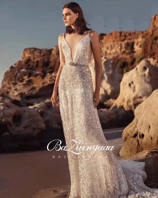 

Длинное женское платье с блестками BAZIIINGAAA, блестящее платье для коктейльных вечеринок, платье для выпусквечерние вечера