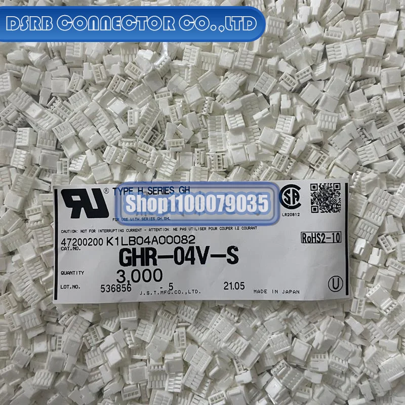 

100pcs/lot GHR-04V-S Plastic shell 4P 1.25MM legs width 100% New and Original