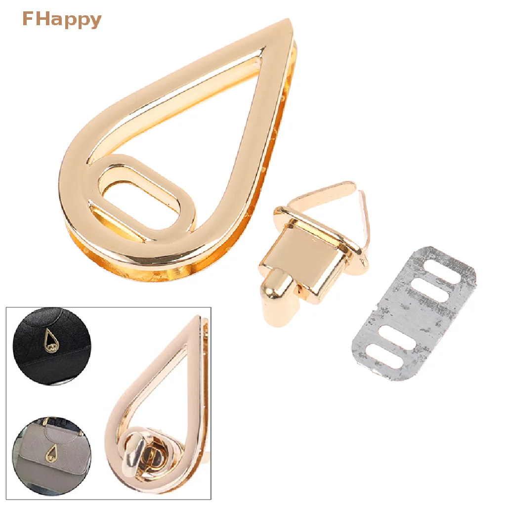 

Water Droplets Shape Metal Clasp Turn Lock Twist Locks For DIY Leather Handbag Bag Hardware Accessories