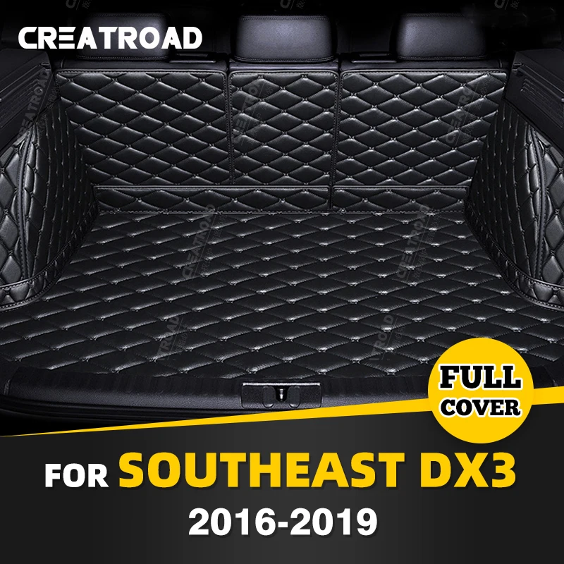 

Автомобильный коврик для багажника с полным покрытием для Юго-Восточной DX3 2016-2019 18 17, автомобильный коврик для багажника, подкладка для груза, защитные аксессуары для интерьера