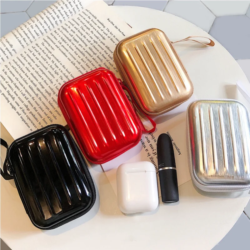 

Mini headset bag creative portable cute coin purse mini coin bag fall-proof women's suitcase cute wallet